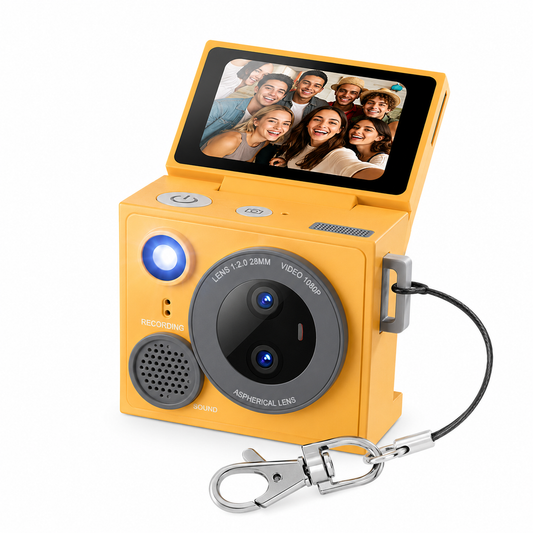 PocketCam™ — Mini Cámara Retro Abatible